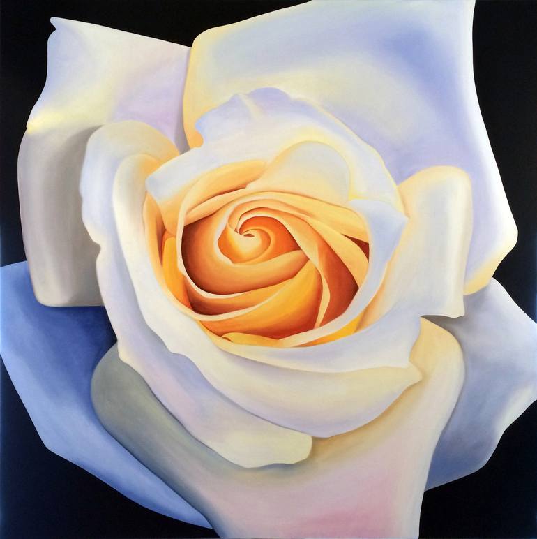 Winter Rose Painting by Ildze Ose | Saatchi Art