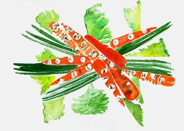 Print of Abstract Botanic Collage by Tamila Zayferd