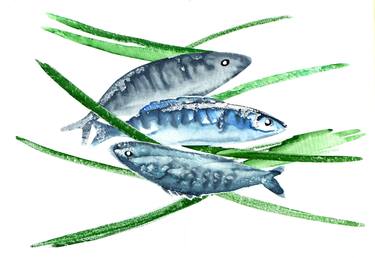 Mackerel with green onions thumb