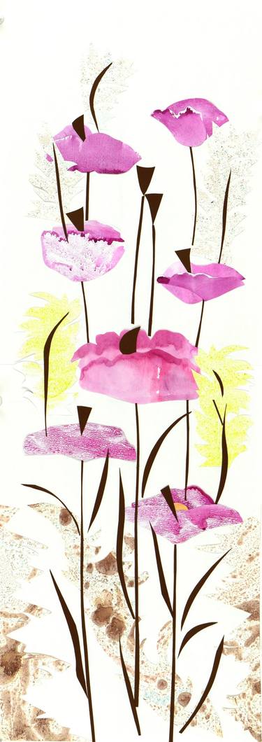 Original Impressionism Floral Collage by Tamila Zayferd