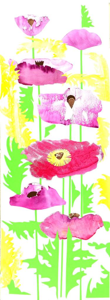 Original Floral Collage by Tamila Zayferd