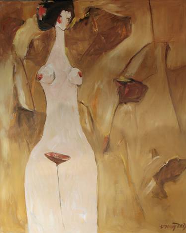 Original Expressionism Women Paintings by Dung Do