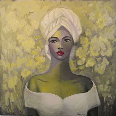 Original Fine Art Portrait Painting by Lina El Agouz
