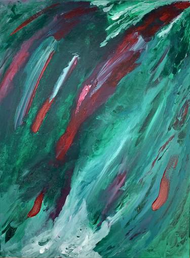 Original Abstract Expressionism Abstract Painting by Wojciech J Walkowicz