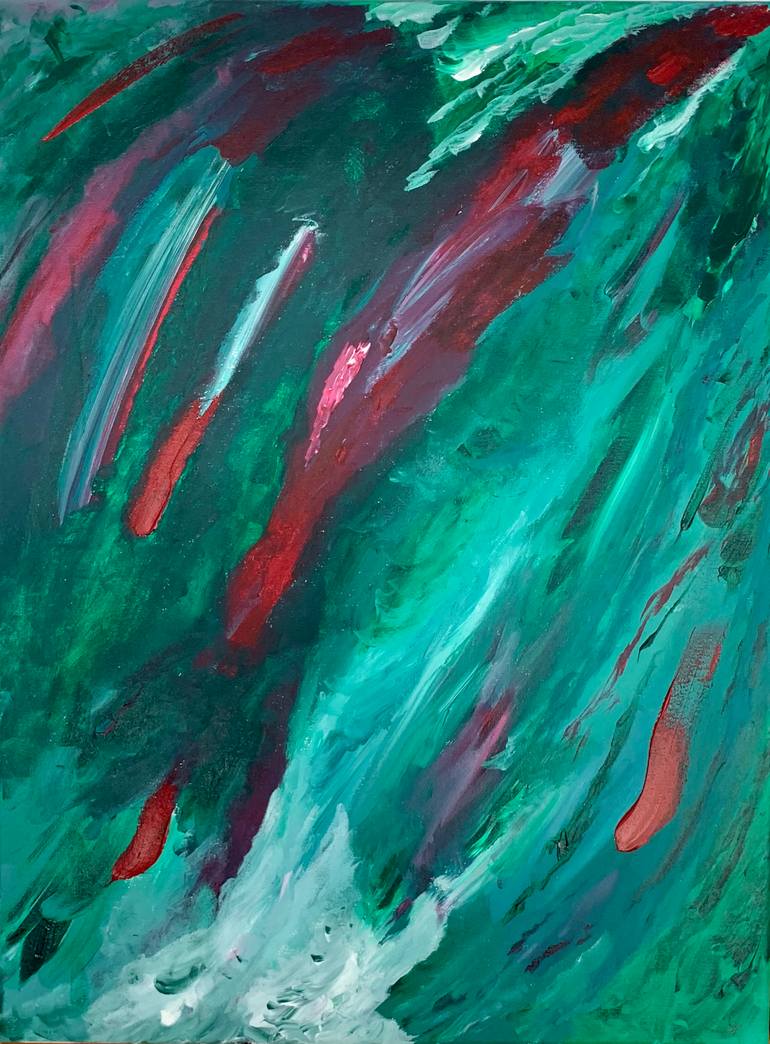 Original Abstract Expressionism Abstract Painting by Wojciech J Walkowicz