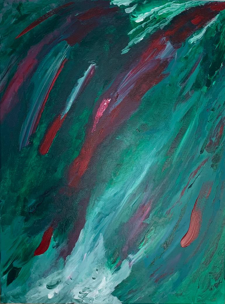 Original Abstract Expressionism Abstract Painting by Wojciech J Walkowicz