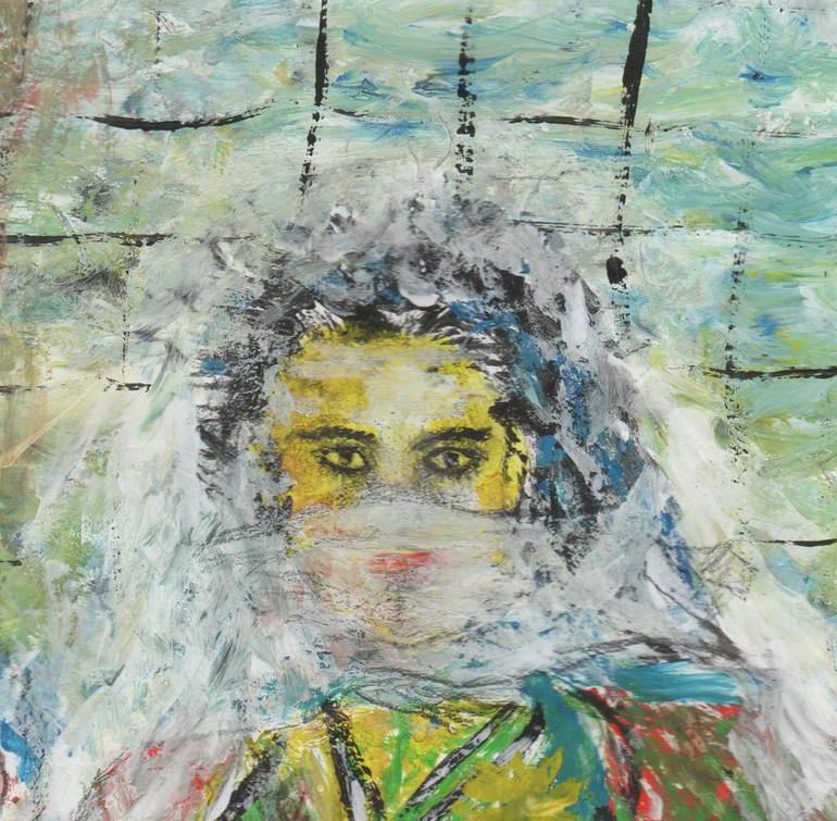 Original Expressionism People Painting by Dragos Serban
