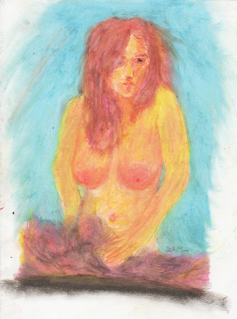 Original Figurative Nude Painting by Dragos Serban