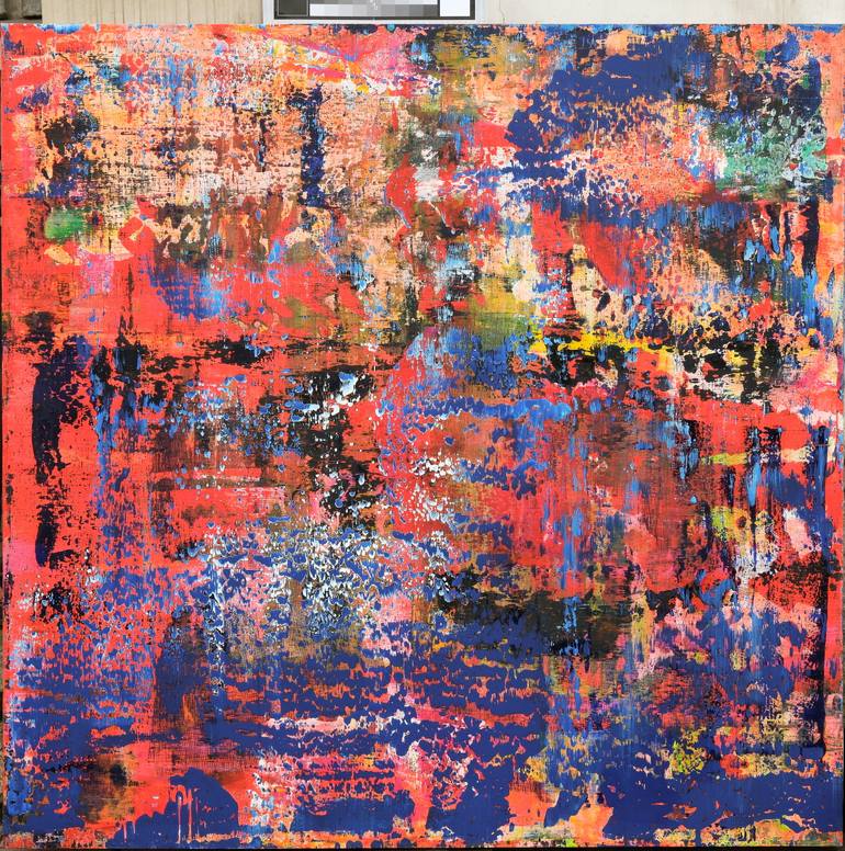 Original Abstract Expressionism Abstract Painting by Florina Breazu