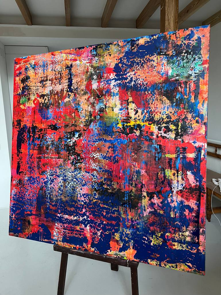 Original Abstract Expressionism Abstract Painting by Florina Breazu