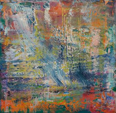 Original Abstract Expressionism Abstract Painting by Florina Breazu