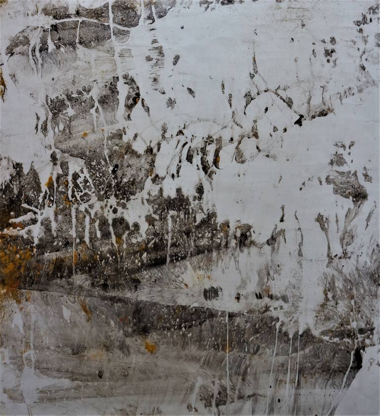 Original Abstract Painting by Florina Breazu  Abstract Art on Paper  Over time