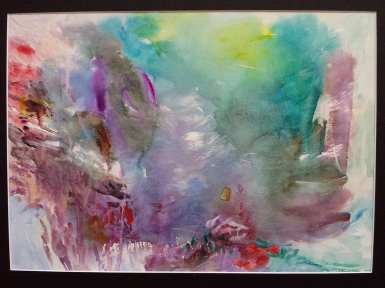 Original Abstract Expressionism Abstract Painting by Florina Breazu