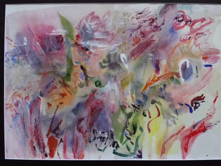 Original Abstract Expressionism Abstract Painting by Florina Breazu