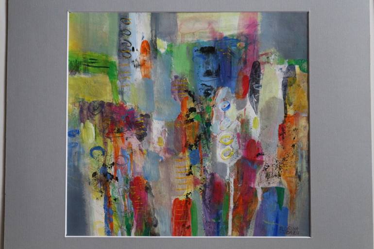 Original Abstract Expressionism Abstract Painting by Florina Breazu