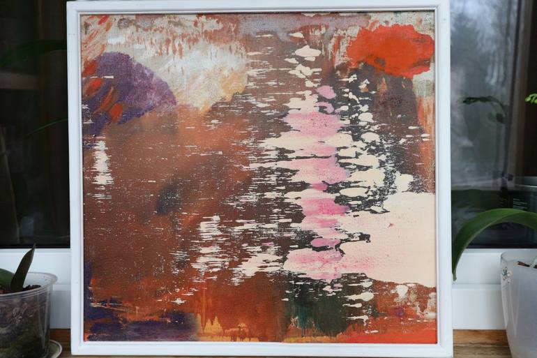 Original Abstract Expressionism Abstract Painting by Florina Breazu