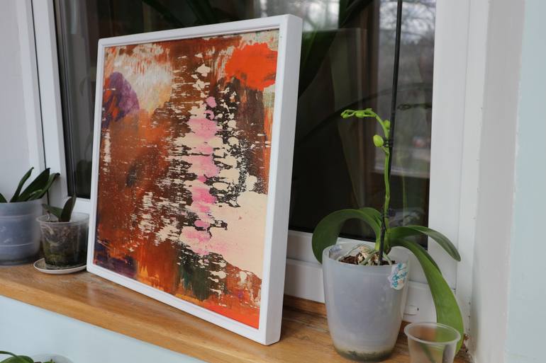 Original Abstract Expressionism Abstract Painting by Florina Breazu