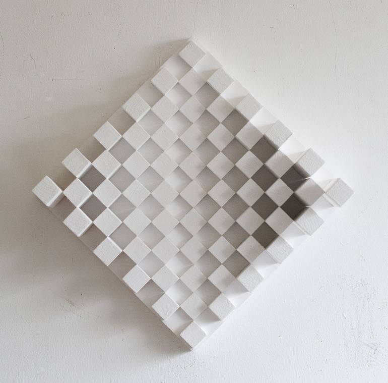 Original Cubism Geometric Sculpture by Rouzbeh Tahmassian
