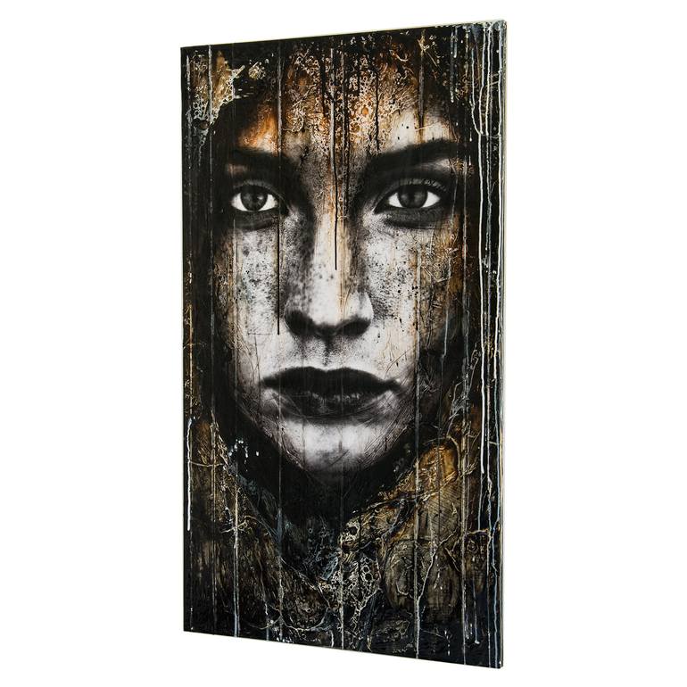 Original Expressionism People Painting by Rouzbeh Tahmassian