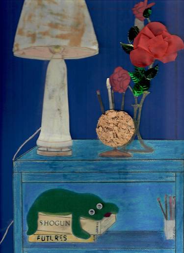"Frog, Lamp, and Bookcase Collage" thumb