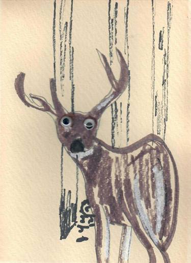 Original Folk Animal Drawings by Dr Jan Yager