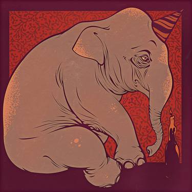 The birthday elephant thumb