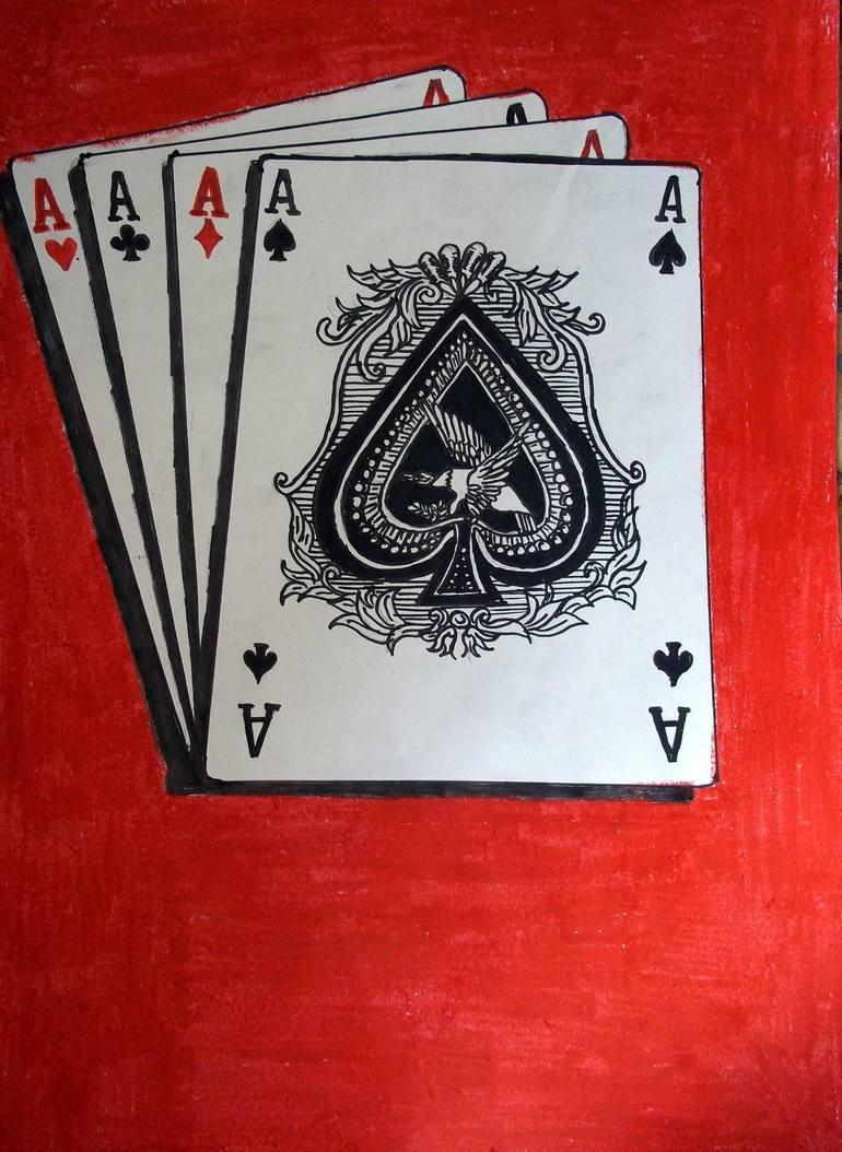 Colorful Ace of Spades Art