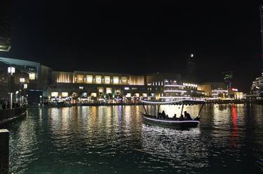 beautiful view of boat at night thumb