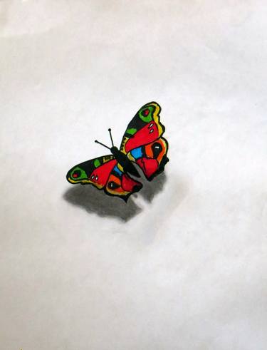 colorful butterfly on paper thumb