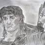 Sylvester Stallone Portrait sketch of Rambo Drawing by Dr Mubarak ...