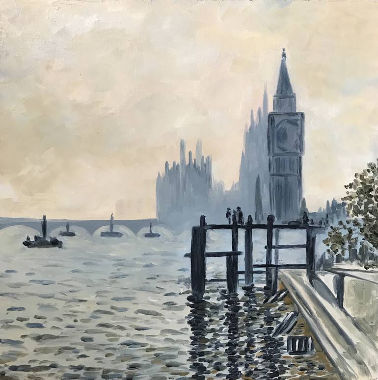 Westminster Bridge Homage To Monet Painting By Kate Solohub Saatchi Art