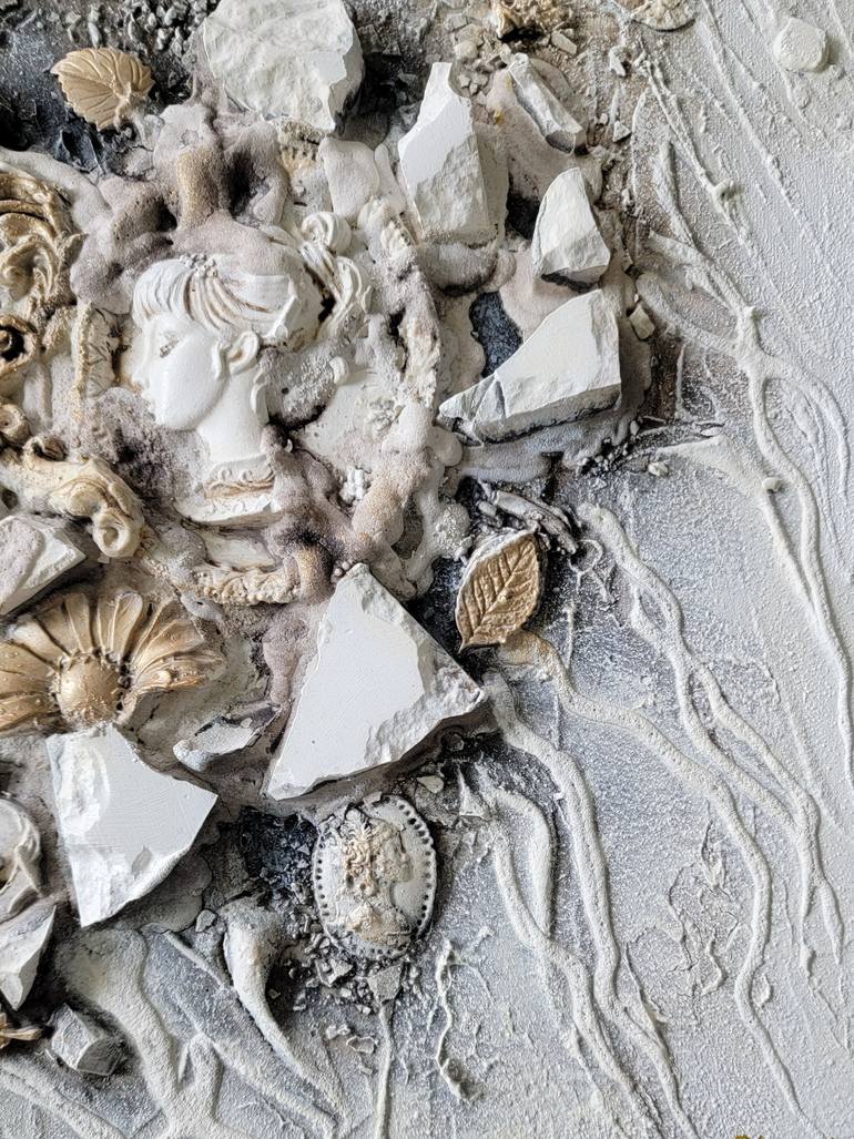 Original Baroque Abstract Mixed Media by Sana Shaw