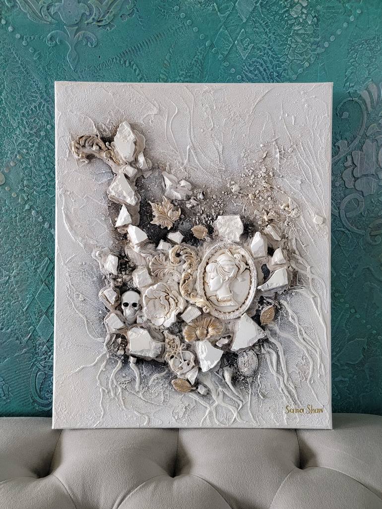 Original Baroque Abstract Mixed Media by Sana Shaw