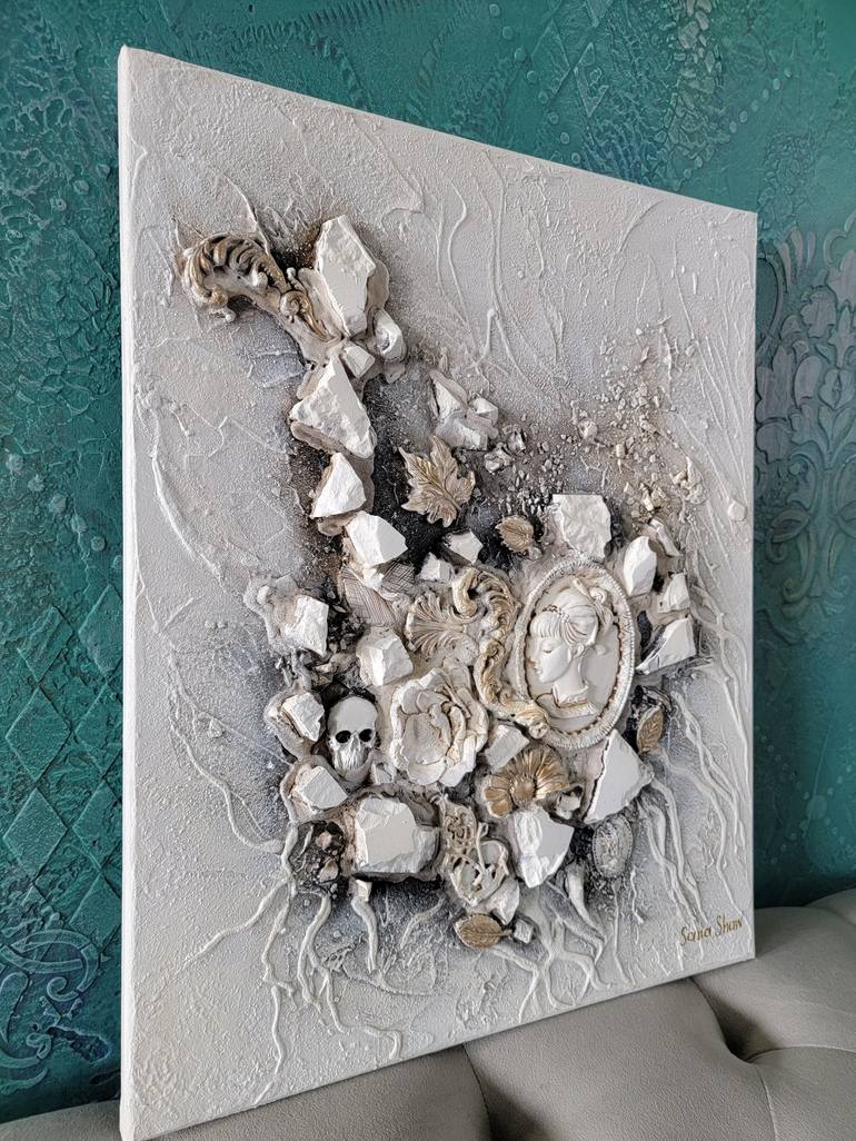 Original Baroque Abstract Mixed Media by Sana Shaw