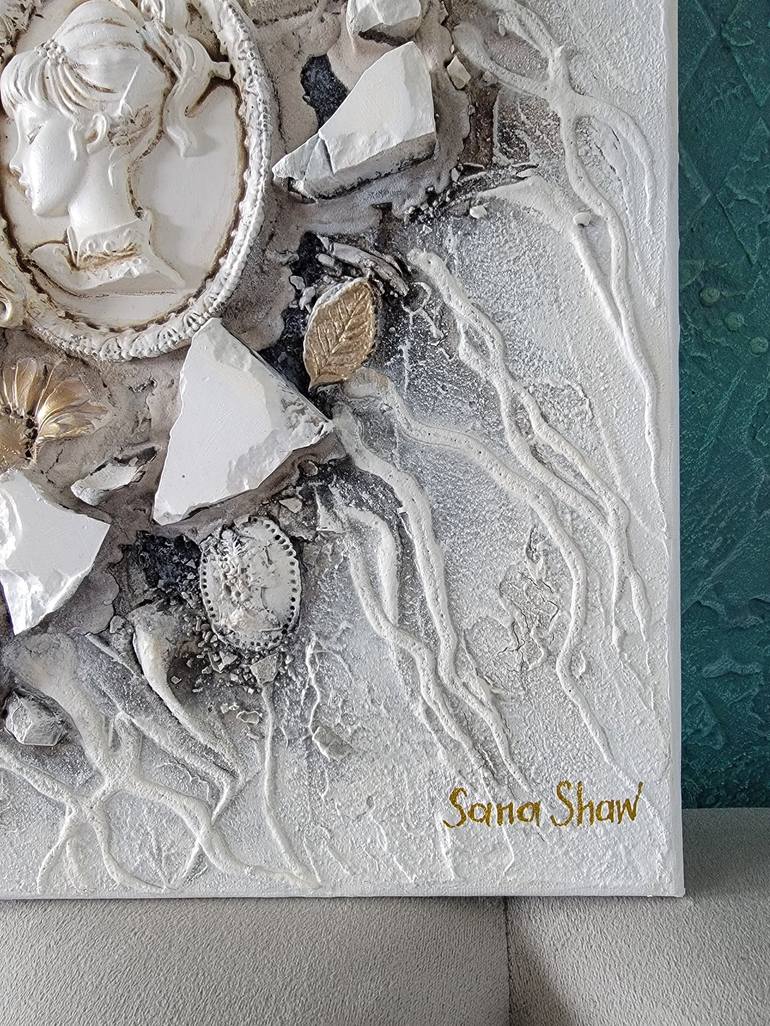 Original Baroque Abstract Mixed Media by Sana Shaw