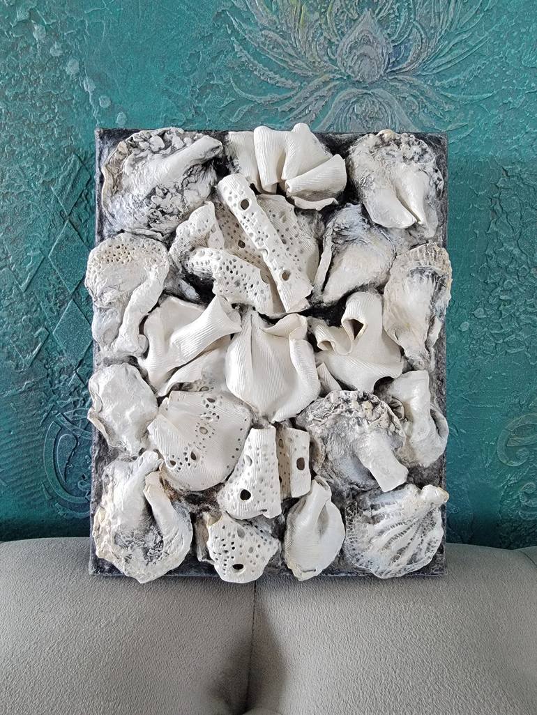 Original Abstract Seascape Sculpture by Sana Shaw