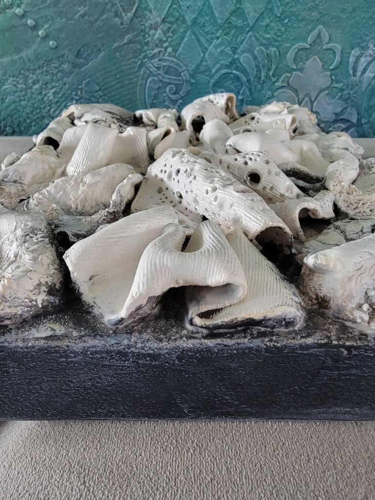 Original Abstract Seascape Sculpture by Sana Shaw