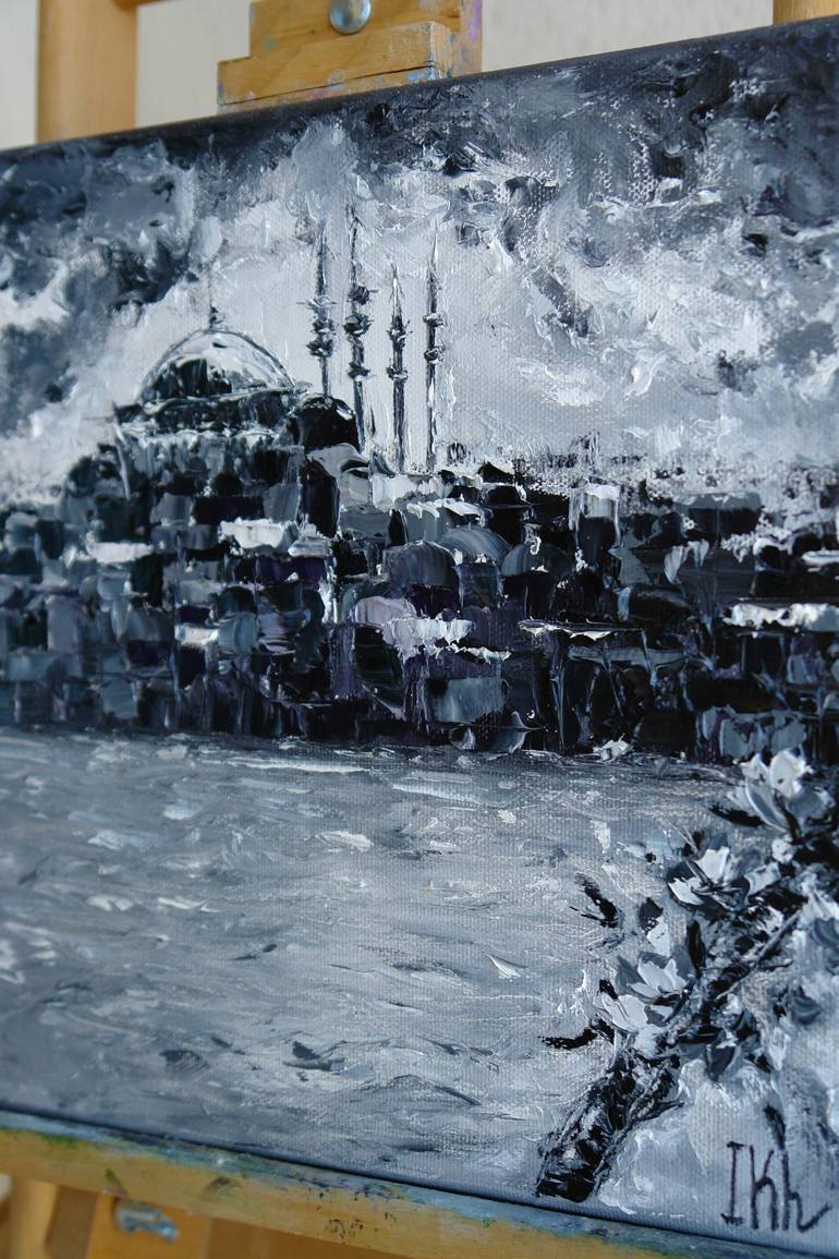 Original Abstract Cities Painting by Iryna Khmelevska