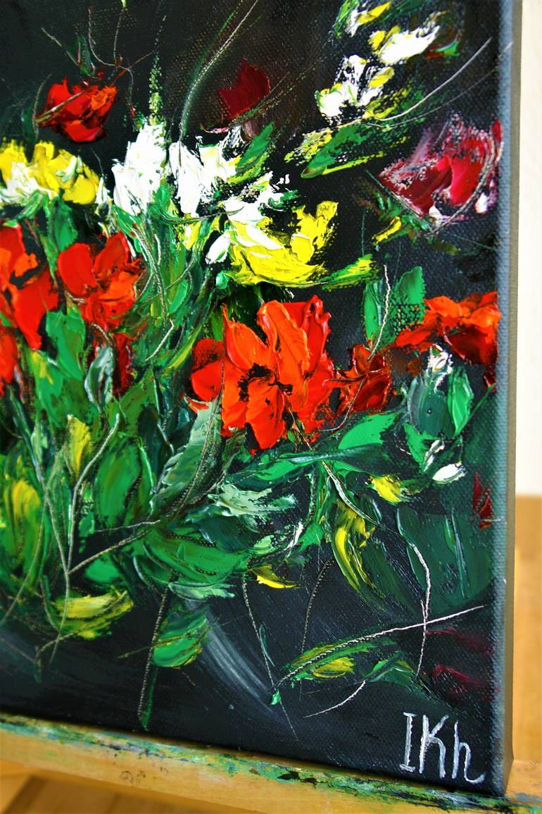 Original Floral Painting by Iryna Khmelevska