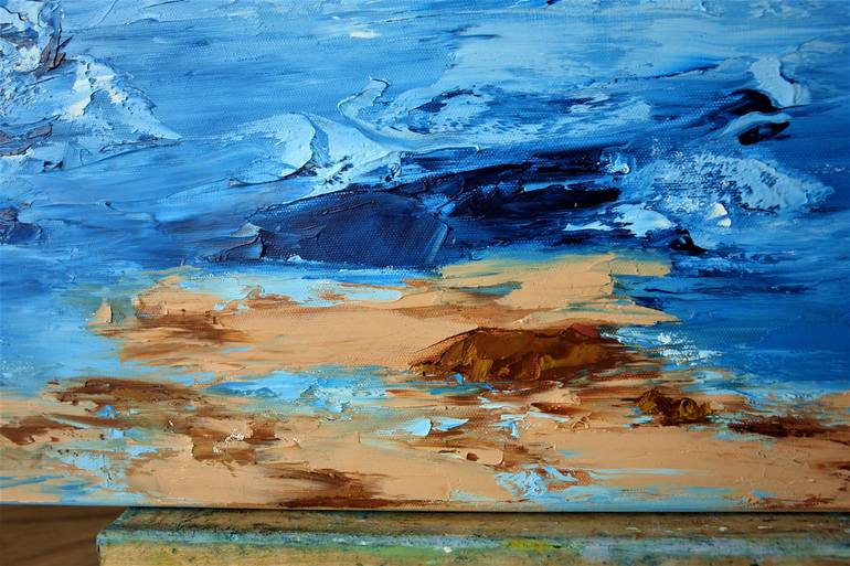 Original Abstract Seascape Painting by Iryna Khmelevska