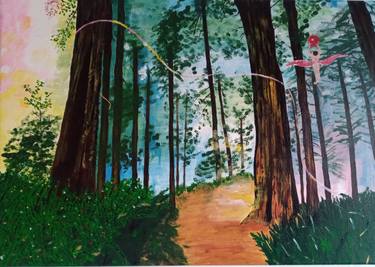 Original Tree Paintings by Corinne Hamer