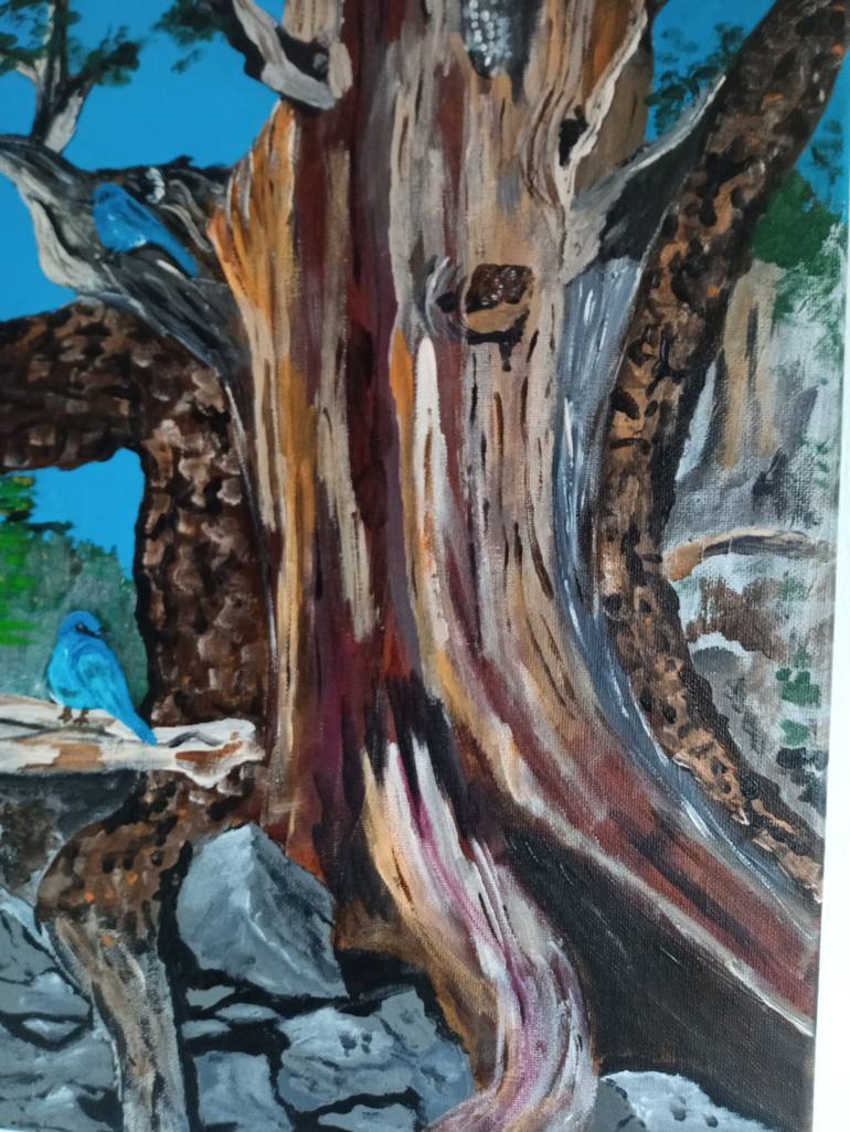 Original Fine Art Tree Painting by Corinne Hamer