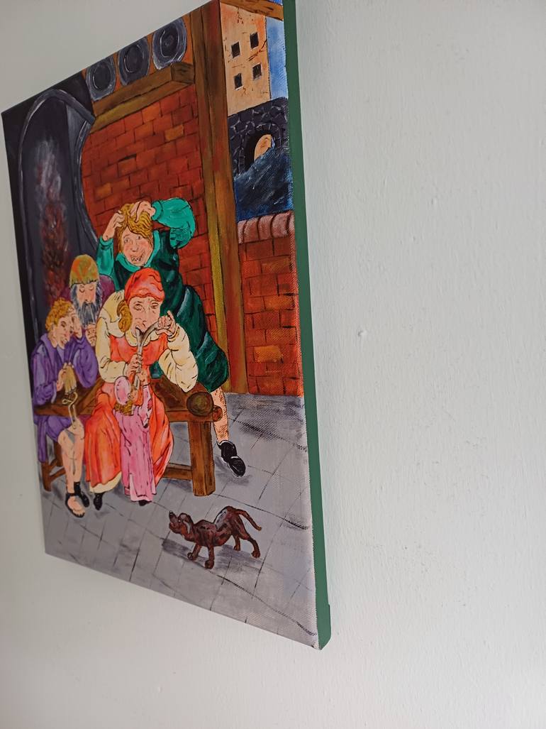 Original Documentary People Painting by Corinne Hamer