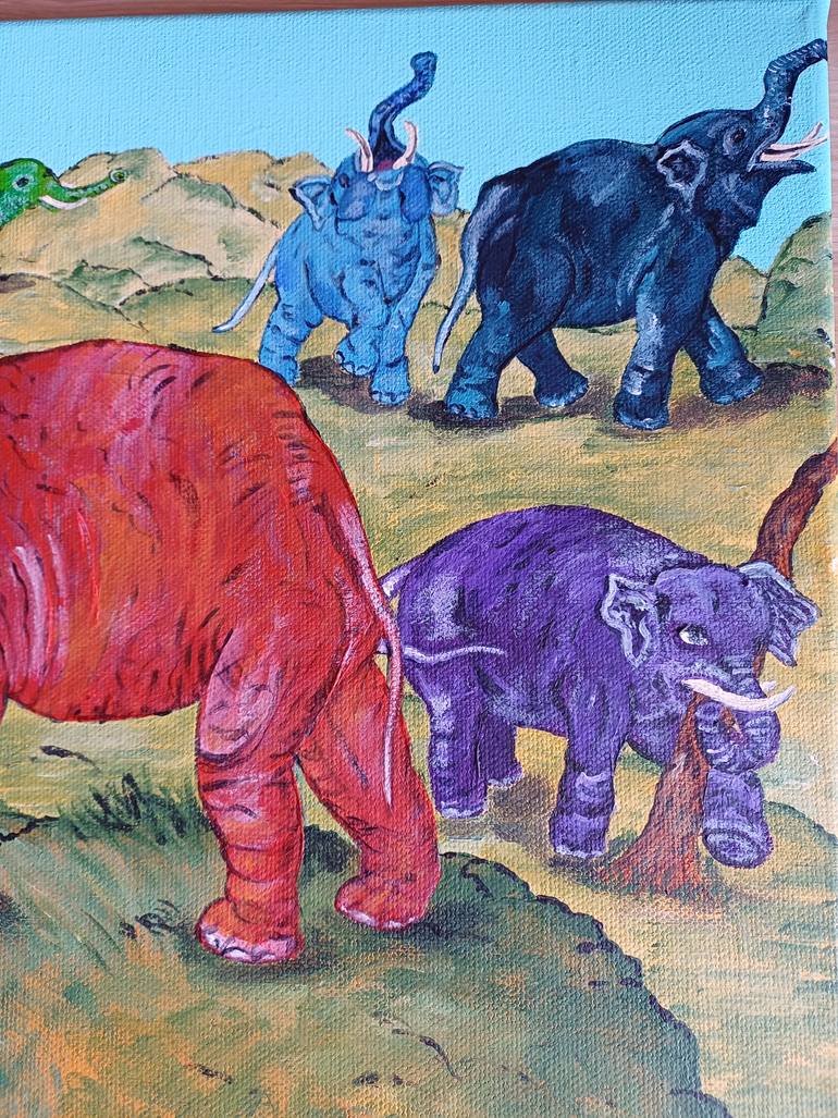Original Expressionism Animal Painting by Corinne Hamer
