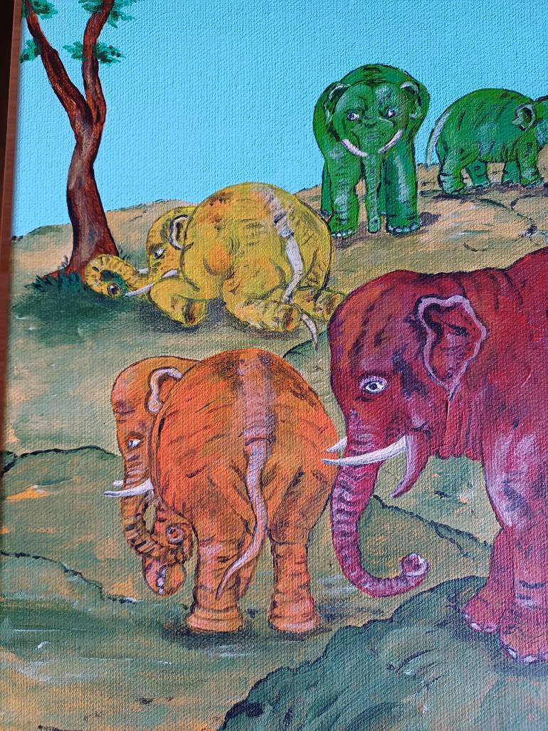Original Expressionism Animal Painting by Corinne Hamer