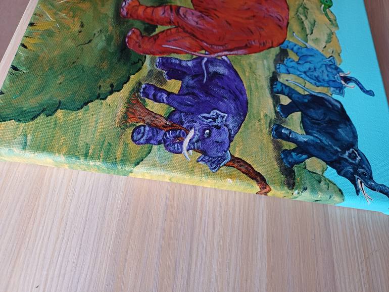 Original Expressionism Animal Painting by Corinne Hamer