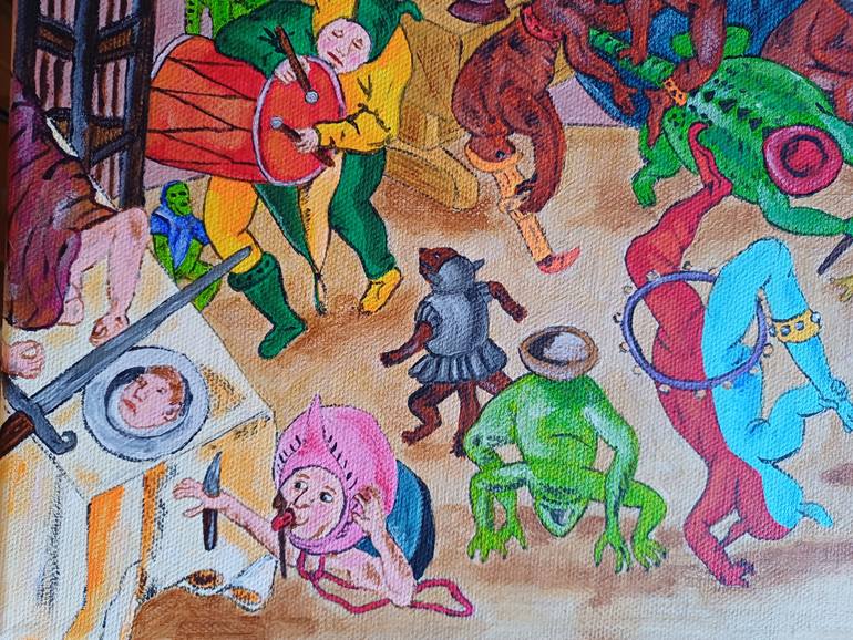 Original Expressionism Animal Painting by Corinne Hamer