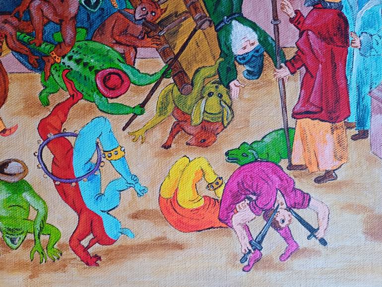 Original Expressionism Animal Painting by Corinne Hamer