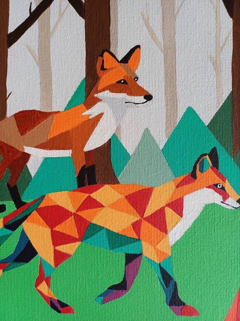 Original Abstract Animal Painting by Corinne Hamer