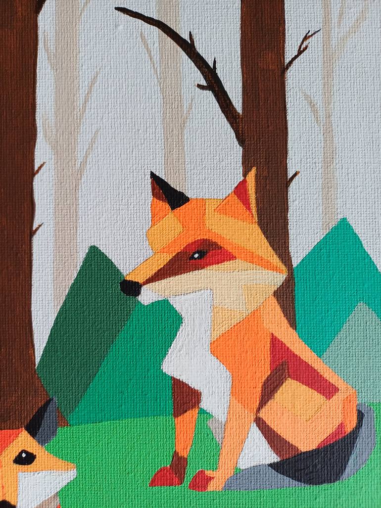 Original Abstract Animal Painting by Corinne Hamer